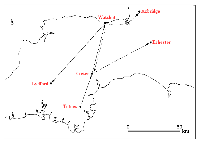 Career Route of the Anglo-Saxon Moneyer (Mint-Master) Hunwine